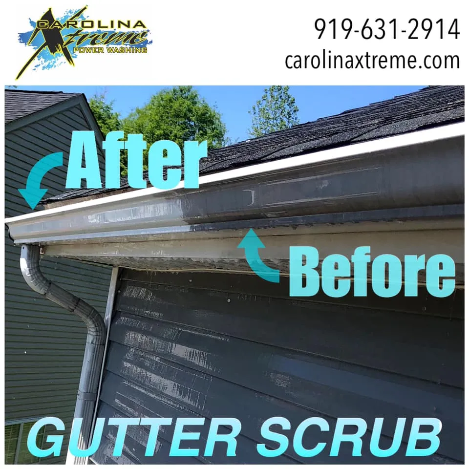 Gutters – Exterior scrubbing by Carolina Xtreme