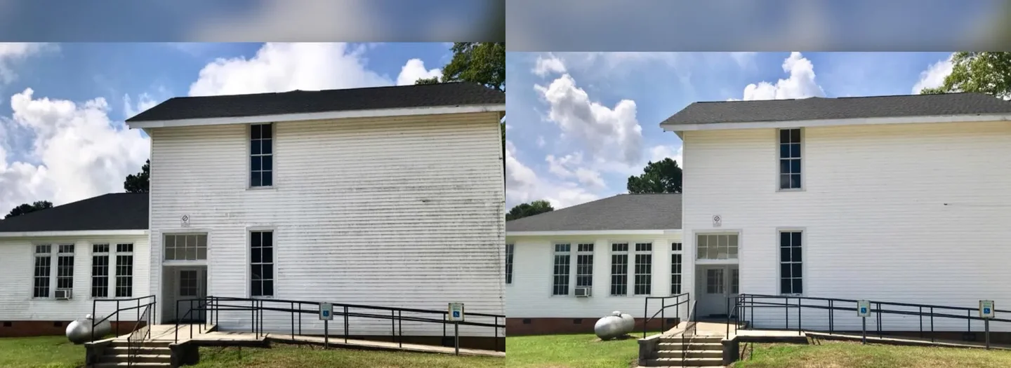 Carolina Xtreme house washing before and after comparison